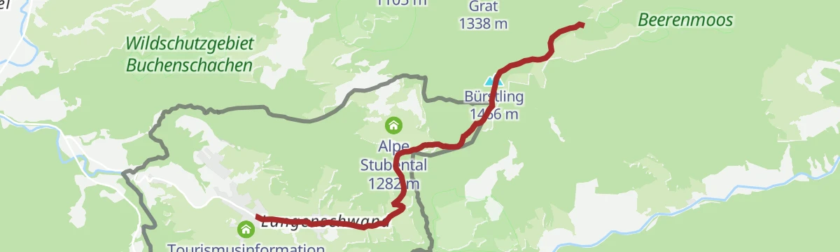Route map: Winterwanderung von Jungholz auf den Edelsberg